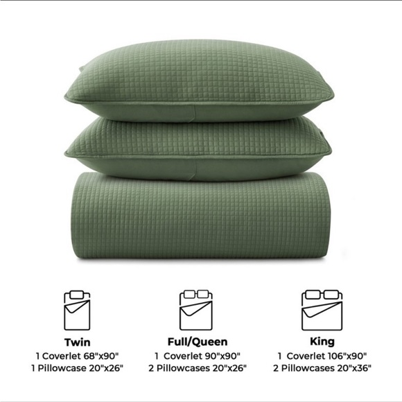 3-Piece Reversible Ultra Lighweight Coverlet Premium Microfiber Quilt Set - Picture 3 of 5